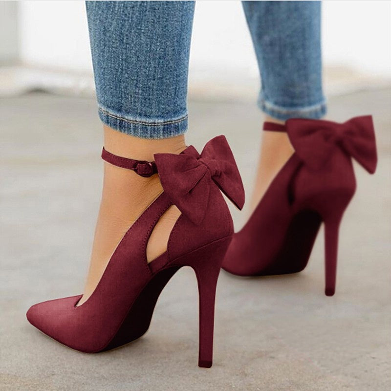 Funki Findz | Shoes | Women's Suede Bow Knot Stilettos