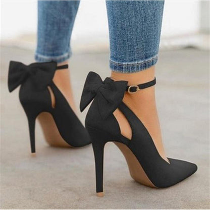 Funki Findz | Shoes | Women's Suede Bow Knot Stilettos