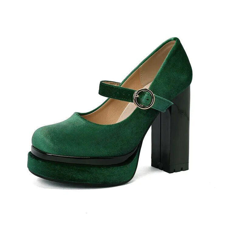 Funki Findz | Shoes | Women's Luxury Velour Mary Jane Pumps