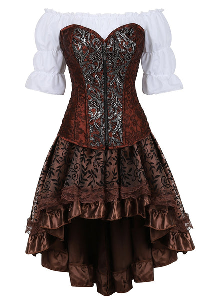 Funki Findz | Dresses | Women's Steampunk Top Corset Skirt Set