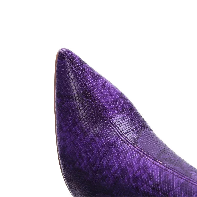 Funki Findz | Boots | Women's Snake Print Cloth Long Boots