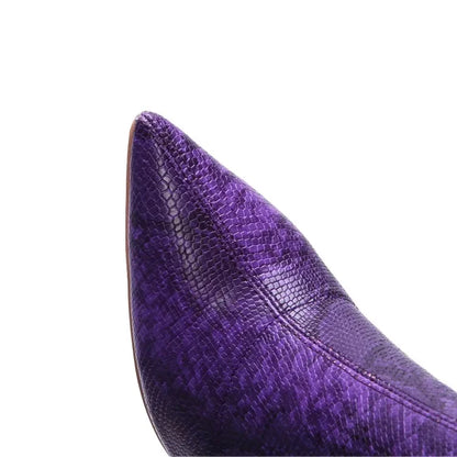 Funki Findz | Boots | Women's Snake Print Cloth Long Boots