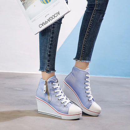 Funki Findz | Boots | Women's High Platform Zipper Sneakers