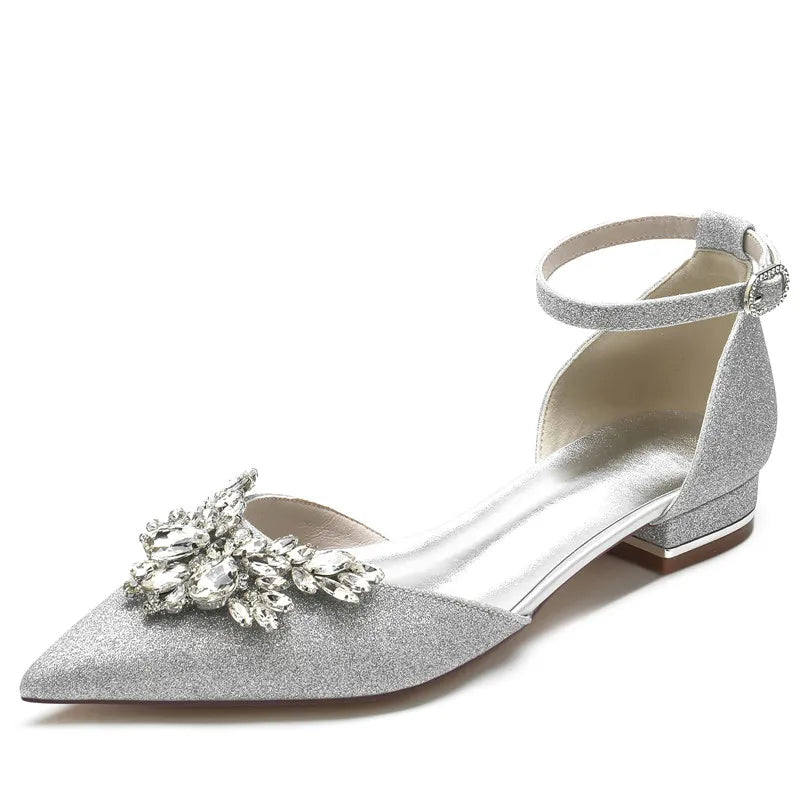 Funki Findz | Shoes | Women's Crystal Beaded  Bridal Prom Flats