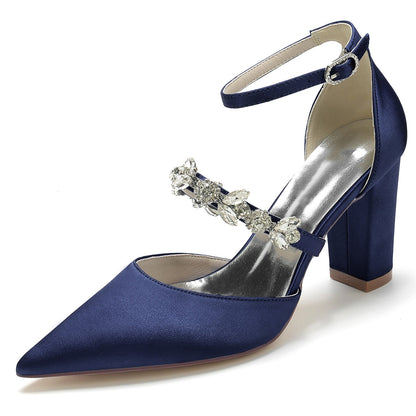 Funki Findz | Shoes | Women's Chic Crystal Satin Wedding Shoe