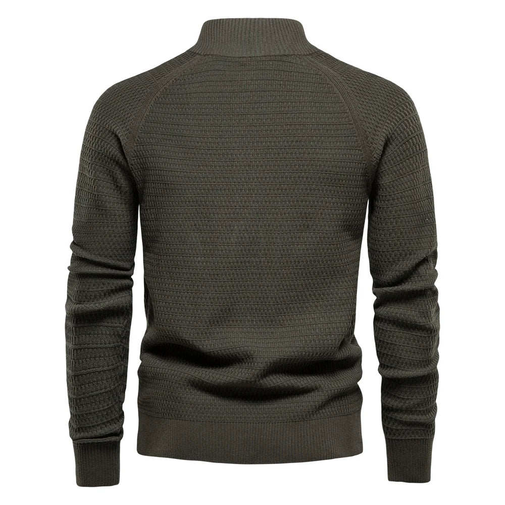 Funki Findz | Sweaters | Men's Mock Neck Button Knit Cardigan
