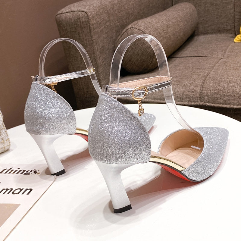 Funki Findz | Shoes | Women's Sparkly Gold Silver Bridal Heels