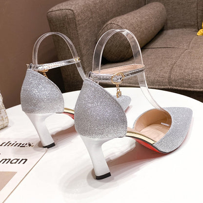 Funki Findz | Shoes | Women's Sparkly Gold Silver Bridal Heels