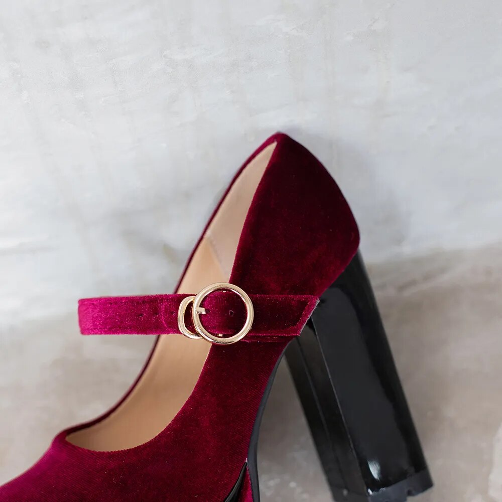 Funki Findz | Shoes | Women's Luxury Velour Mary Jane Pumps