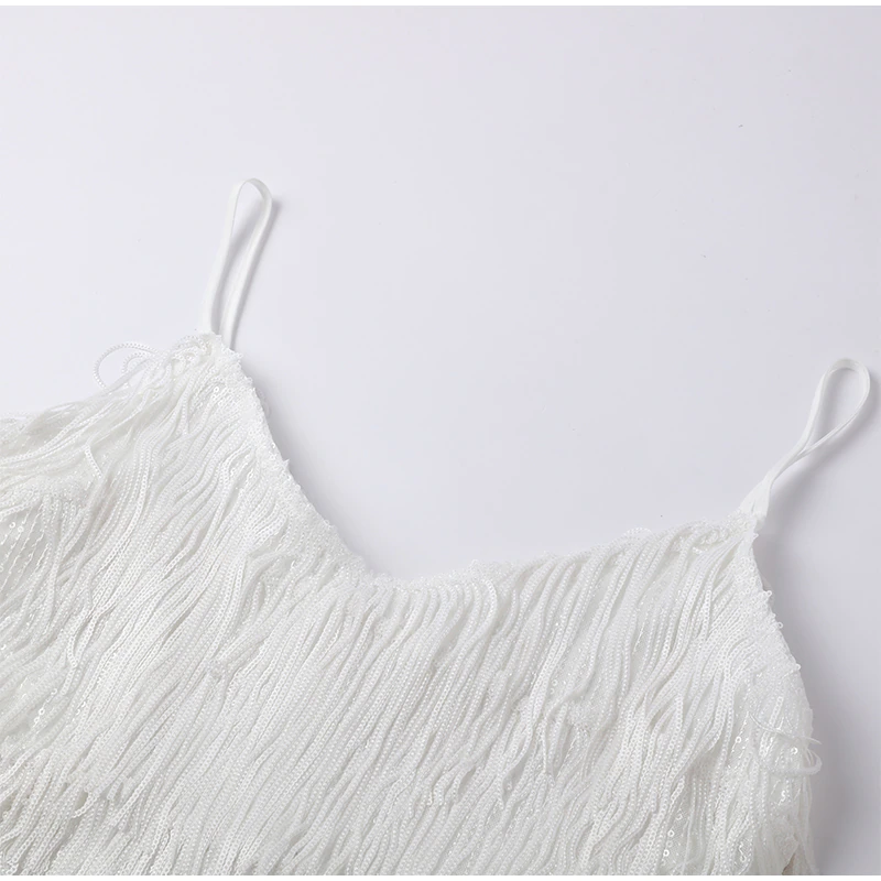 Funki Findz | Dresses | Women's Sequin Feather Fringe Dress