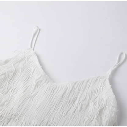 Funki Findz | Dresses | Women's Sequin Feather Fringe Dress
