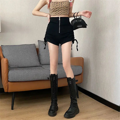 Funki Findz | Shorts | Women's Gothic Drawstring A-line Shorts