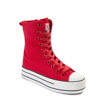 Funki Findz | Boots | Women's High-top Side Zip Canvas Sneaker