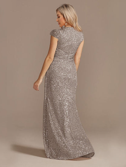 Funki Findz | Dresses | Women's Elegant Long Sequin Dress