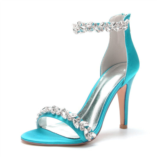 Funki Findz | Shoes | Women's Crystal Strap Satin Prom Stilettos