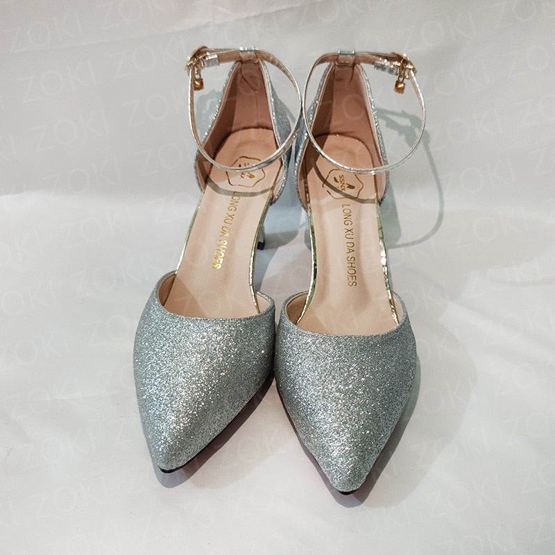 Funki Findz | Shoes | Women's Sparkly Gold Silver Bridal Heels