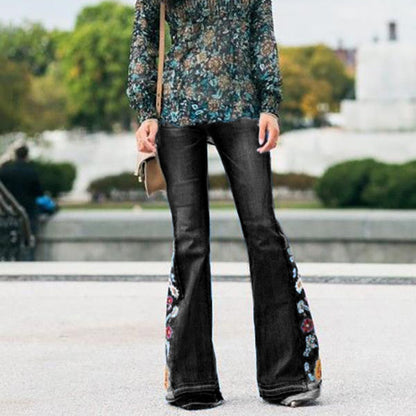 Funki Findz | Pants | Women's Boho Hippy Embroidered Jeans
