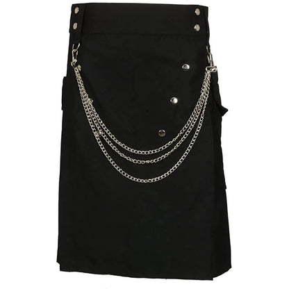 Funki Findz | Skirts | Men's Gothic Kendo Pocket Chain Link Kilts