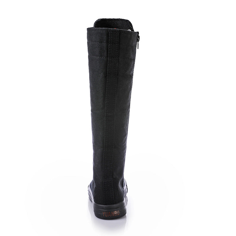 Funki Findz | Boots | Women's Lace Up Canvas Knee High Boots