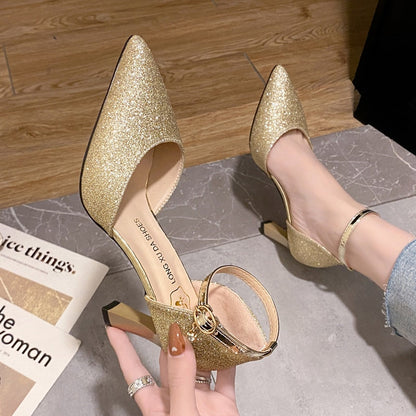 Funki Findz | Shoes | Women's Sparkly Gold Silver Bridal Heels