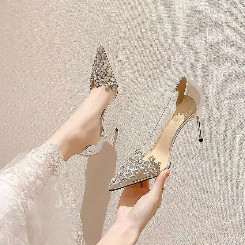 Funki Findz | Shoes | Women's Pointy Toe Clear Wedding Stiletto