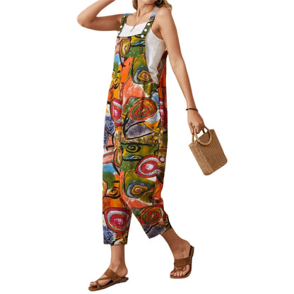 Funki Findz | Pants | Women's Boho Loose Fit Wide Leg Romper