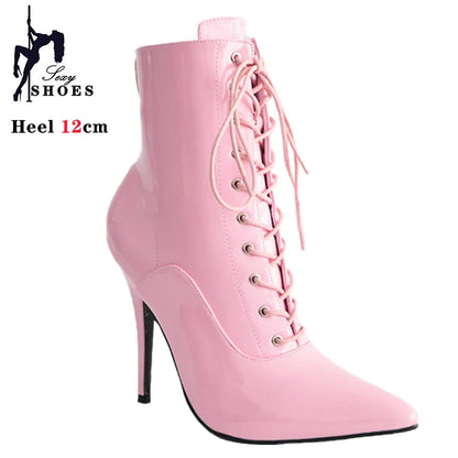 Funki Findz | Boots | Women's Patent Pointed Toe Ankle Boots