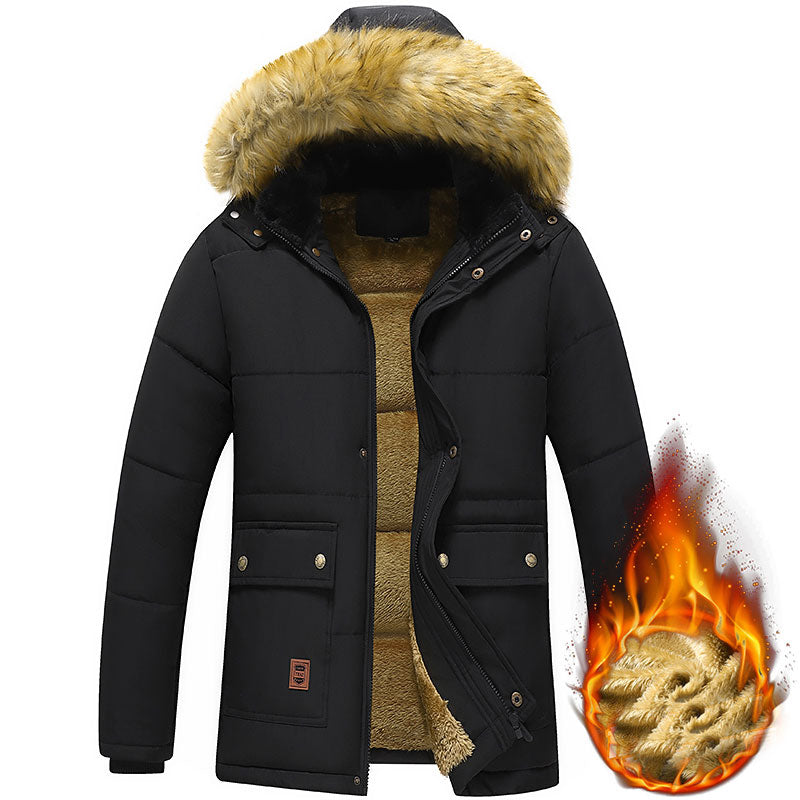 Funki Findz | Jackets | Men's Warm Winter Hooded Fleece Parka