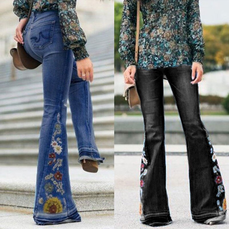 Funki Findz | Pants | Women's Boho Hippy Embroidered Jeans