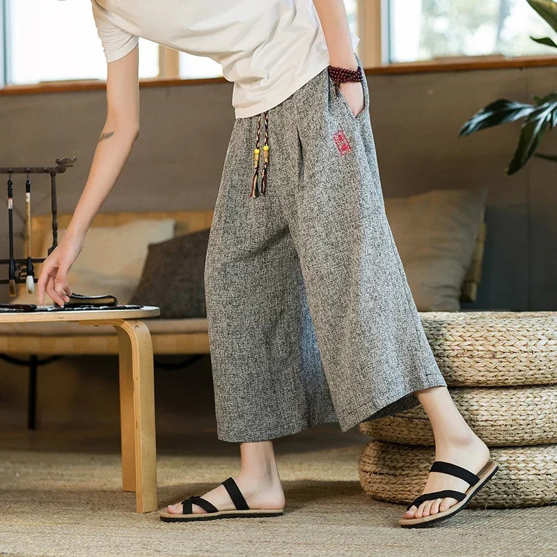 Funki Findz | Pants | Men's Long Japanese Kimono Wide Shorts