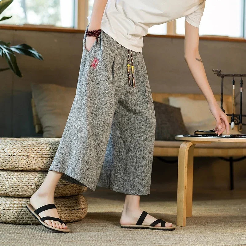 Funki Findz | Pants | Men's Long Japanese Kimono Wide Shorts