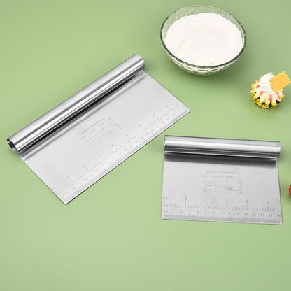 Funki Findz | Cooking Scrapers | Stainless Steel Dough Cutter
