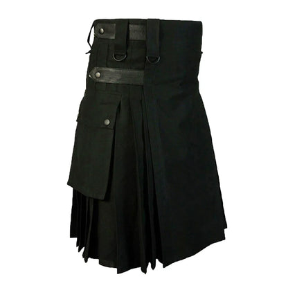 Funki Findz | Skirts | Men's Stylish Gothic Punk Pleated Utility Kilt