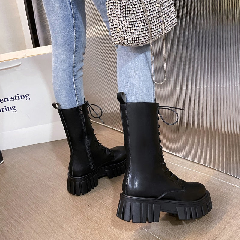 Funki Findz | Boots | Women's Gothic Punk Chunky Platform Boot
