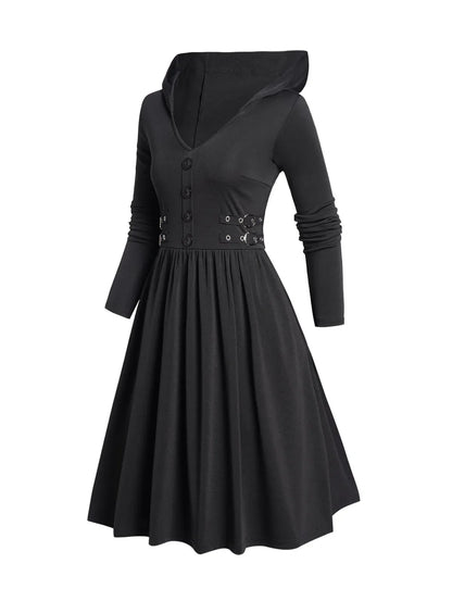 Funki Findz | Dresses | Women's Dark Gothic Hooded Dress