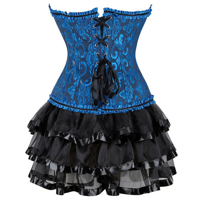 Funki Findz | Dresses | Women's Victorian Corset Dress 2Pcs Set