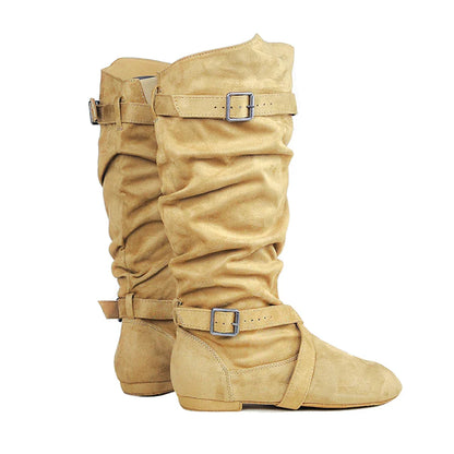 Funki Findz | Boots | Women's Line Dance Buckle Flat Boots