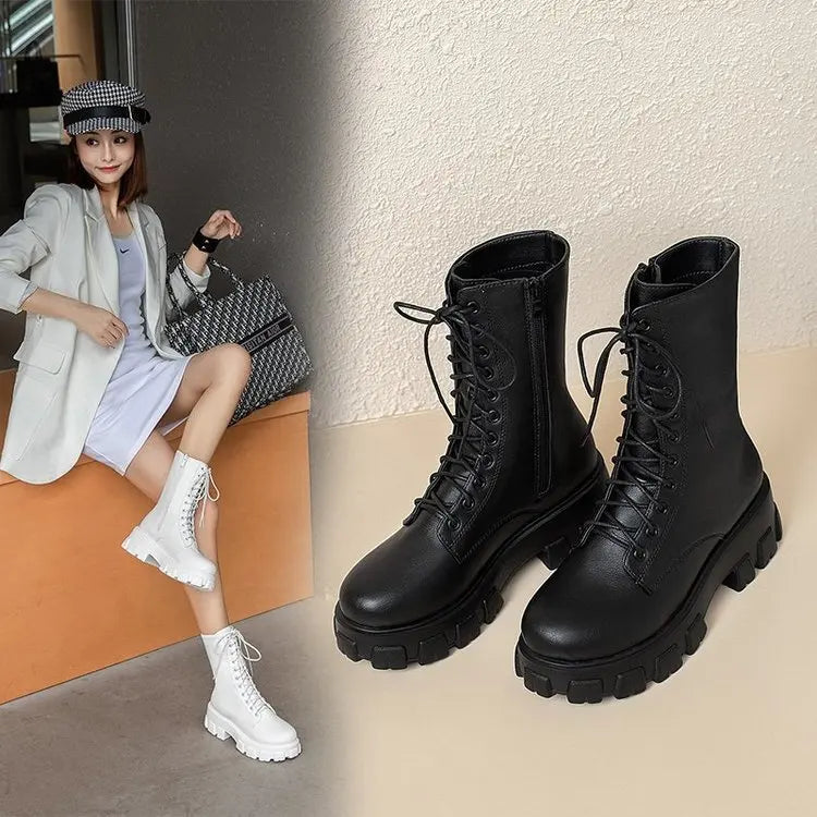 Funki Findz | Boots | Women's Platform Chunky Heel Ankle Boot