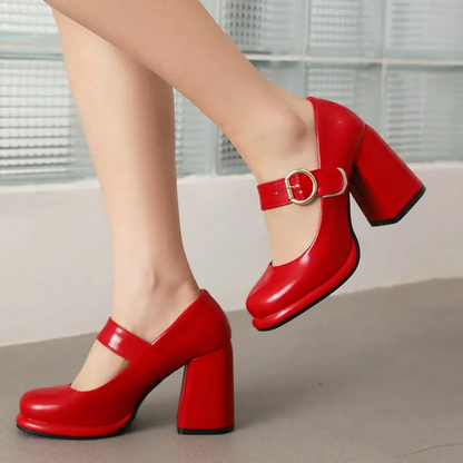 Funki Findz | Shoes | Women's Chunky High Heel Mary Janes