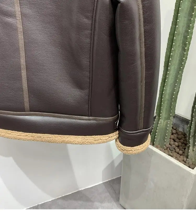 Funki Findz | Jackets | Men's Faux Leather Fleece Bomber Jacket