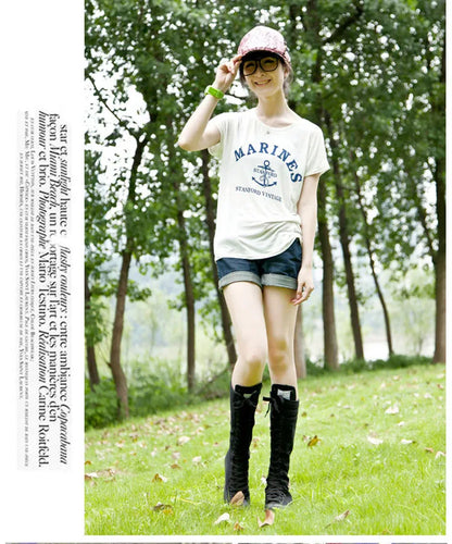 Funki Findz | Boots | Women's Canvas Knee High Lace Up Boots