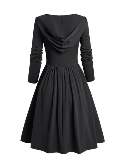 Funki Findz | Dresses | Women's Dark Gothic Hooded Dress