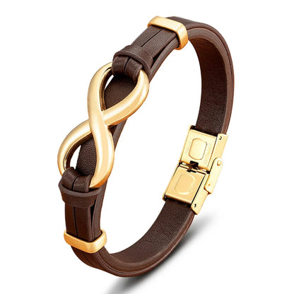 Funki Findz | Bracelets | Unisex Leather Infinity Symbol Bracelets