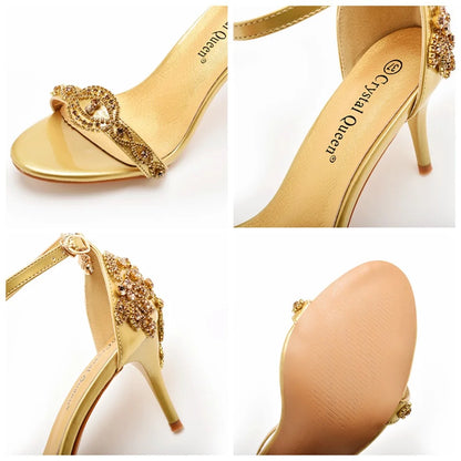 Funki Findz | Shoes | Women's Bridal Beaded Low Heel Sandals