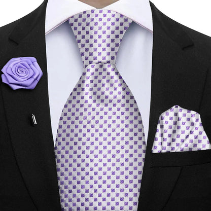 Funki Findz | Neckties | Mens 3Pcs Tie Set | Tie Hanky Corsage