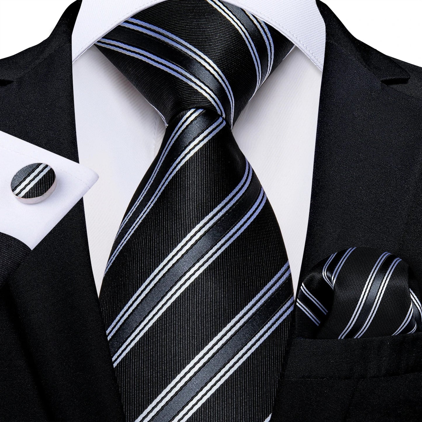 Funki Findz | Neckties | Men's Premium Fashion Silk 3Pcs Tie Set