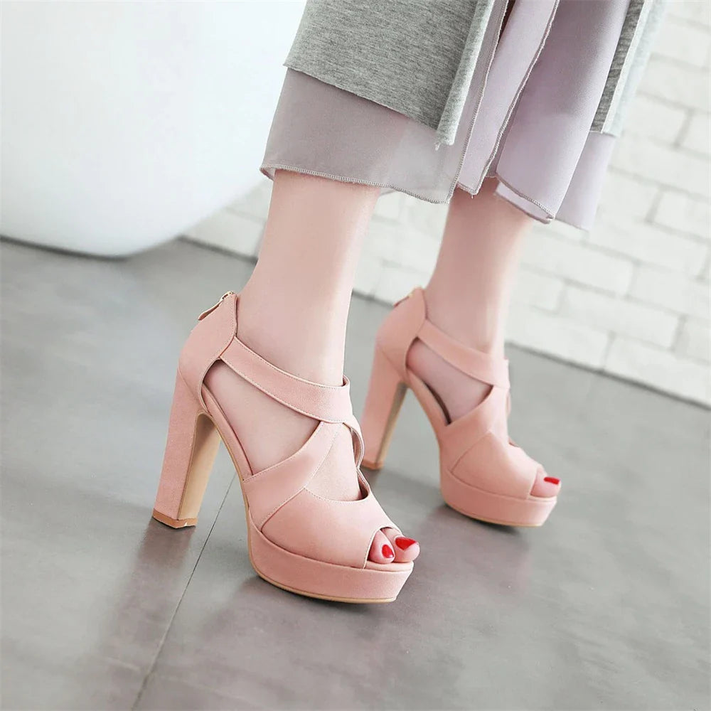 Funki Findz | Shoes | Women's Block Heel High Platform Sandal