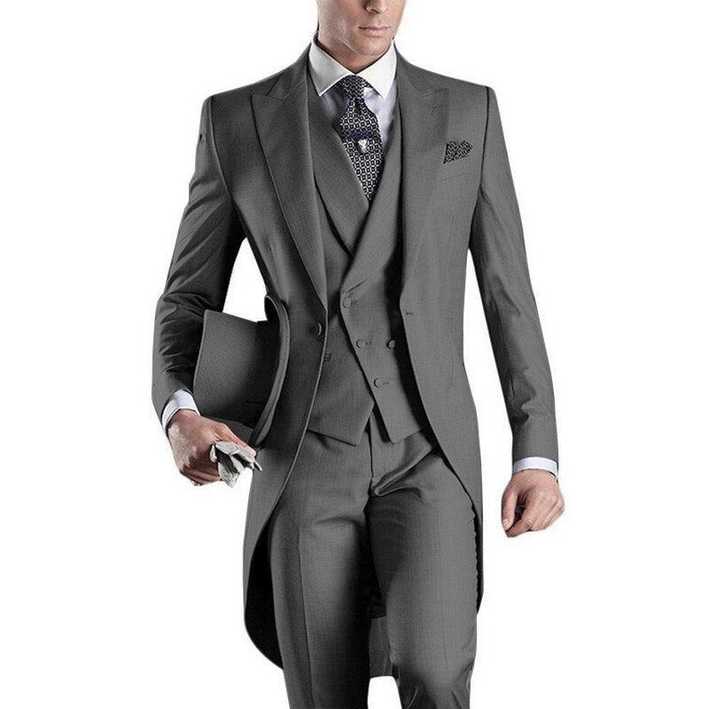 Funki Findz | Suits | Men's Custom 3 Pcs Grooms Suit | Tailcoat