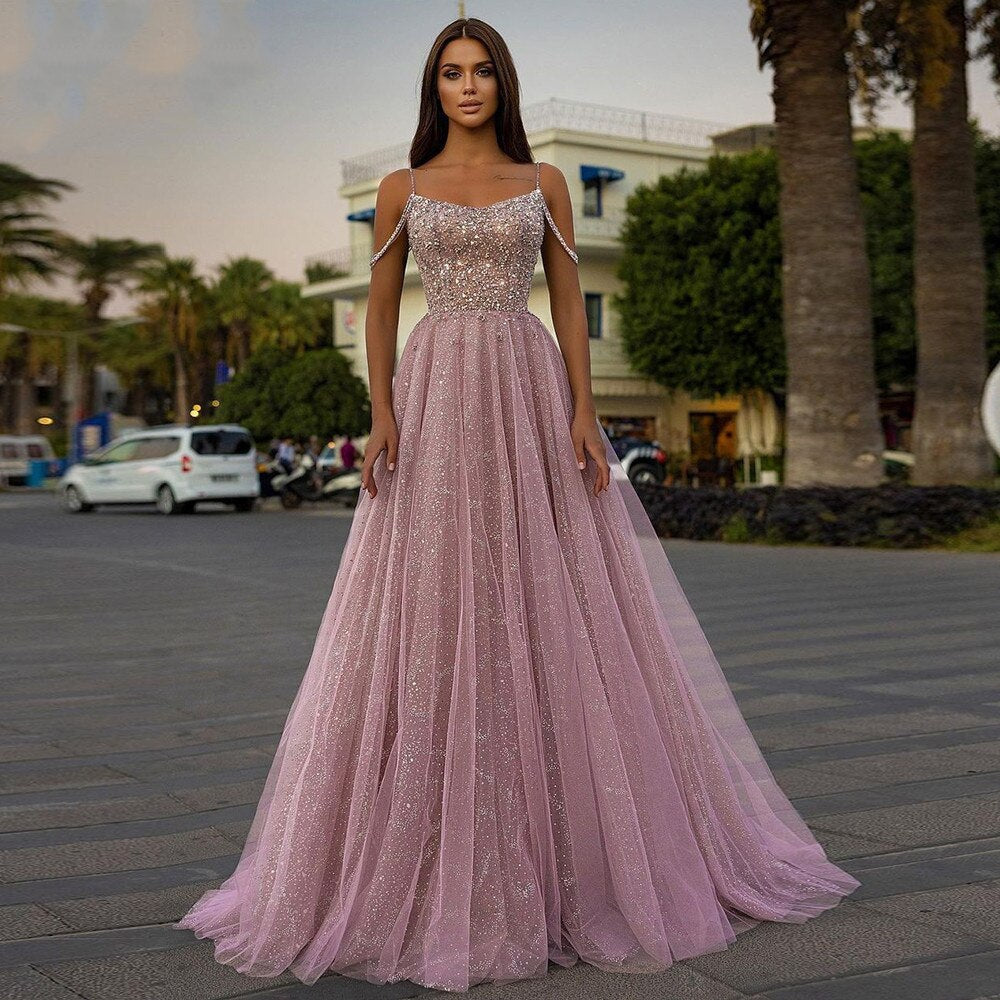 Funki Findz | Dresses | Women's Elegant Sequin Tulle Ball Gown