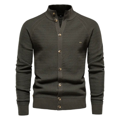 Funki Findz | Sweaters | Men's Mock Neck Button Knit Cardigan